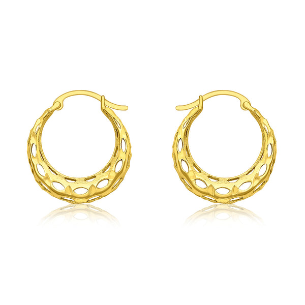 9K Yellow Gold 19mm Hoop Earrings