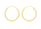 9ct Yellow Gold Hoop Earrings