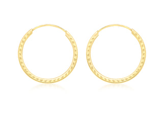 9ct Yellow Gold Hoop Earrings