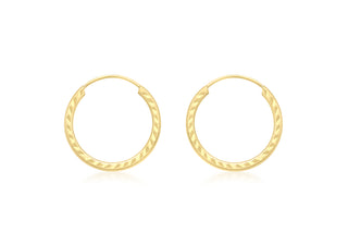 9ct Yellow Gold Mini Hoop Earrings