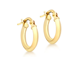 9ct Yellow Gold Mini Hoop Earrings