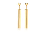 9ct Yellow Gold Square Bar Drop Earrings