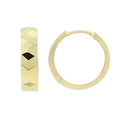 9ct Yellow Gold Diamond Cut Earrings