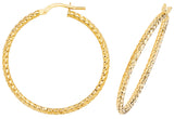 9ct Yellow Gold 30mm Hoop Earrings
