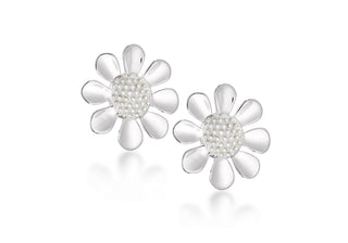 Sterling Silver Daisy Studs