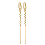 9ct Yellow Gold Hoop Drop Earrings