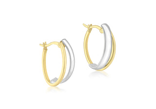 9ct Yellow Gold Huggie Drop Earrings