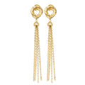 9ct Yellow Gold Stud Drop Earrings