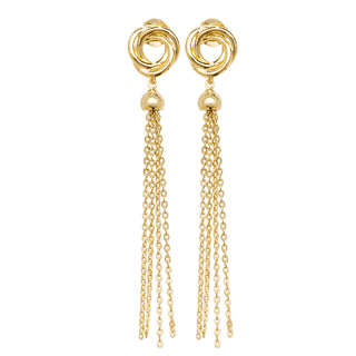 9ct Yellow Gold Stud Drop Earrings