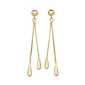 9K Yellow Gold Teardrop Earrings