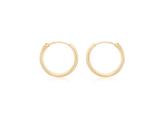 9ct Yellow Gold Sleeper Hoop Earrings