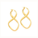18K Yellow Gold 'Figure 8' Creole Hoop Earrings