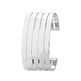 Sterling Silver Five Band Cuff Bangle