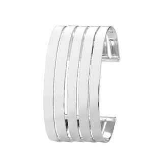 Sterling Silver Five Band Cuff Bangle