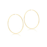 9K Yellow Gold Diamond Cut Faceted Hoop Earrings