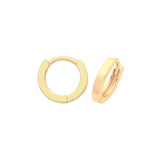 9K Yellow Gold 8mm Plain Huggies