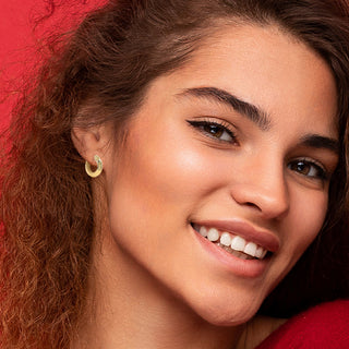 9K Yellow Gold Stubby Hoop Earrings