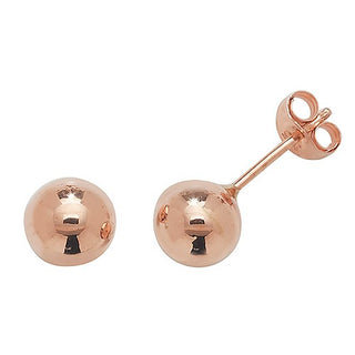 9ct Rose Gold 5mm Ball Stud Earrings