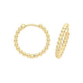 9K Yellow Gold Bobble Clicker Hoop Earrings