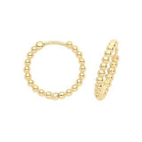 9K Yellow Gold Bobble Clicker Hoop Earrings