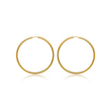 9K Yellow Gold 55mm Hoop Earrings