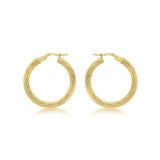 9K Yellow Gold Creole Hoop Earrings