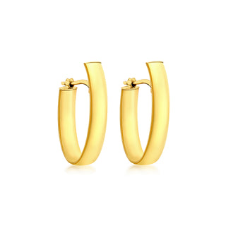 9K Yellow Gold Huggie Hoop Earrings