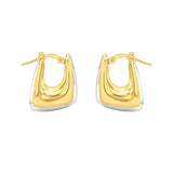 9K 2-Colour Gold Electroform Hoop Earrings