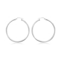 9K White Gold 40mm Creole Hoop Earrings