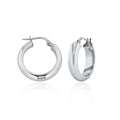 9K White Gold 19mm Hoop Creole Earrings