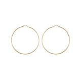 9K Yellow Gold 70mm Diamond Cut Hoop Earrings