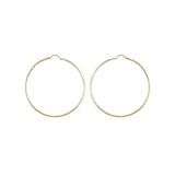 9K Yellow Gold 80mm Diamond Cut Hoop Earrings