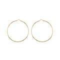 9K Yellow Gold 70mm Plain Hoop Earrings