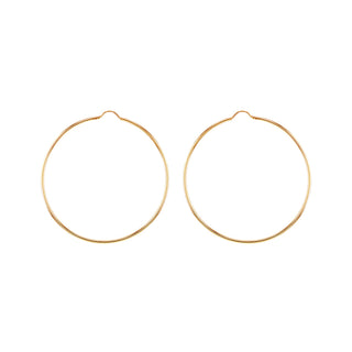 9K Yellow Gold 80mm Plain Hoop Earrings