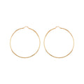 9K Yellow Gold 80mm Plain Hoop Earrings
