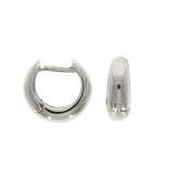 9K White Gold Plain Huggies