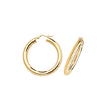 9K Yellow Gold 25mm Hoop Earrings