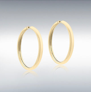9K Yellow Gold 40mm Hoop Earrings