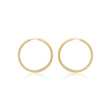 9K Yellow Gold 40mm Hoop Earrings