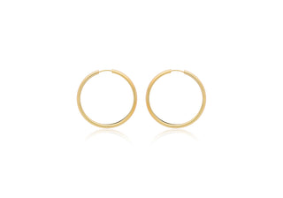 9K Yellow Gold 40mm Hoop Earrings