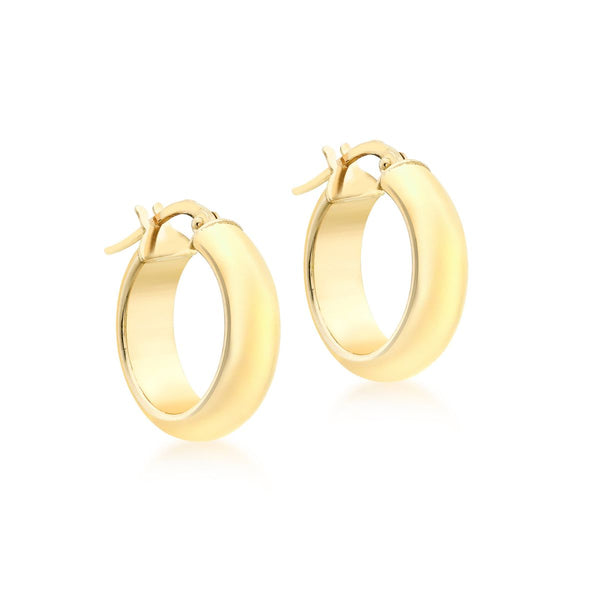 9K Yellow Gold 19mm Hoop Creole Earrings