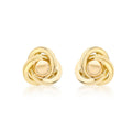 9K Yellow Gold 5mm Knot & Ball Stud Earrings