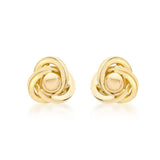 9K Yellow Gold 5mm Knot & Ball Stud Earrings