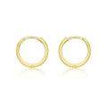 9K Yellow Gold 13mm Huggy Hoop Earrings