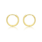9K Yellow Gold 13mm Huggy Hoop Earrings