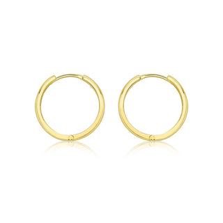 9K Yellow Gold 17mm Huggy Hoop Earrings