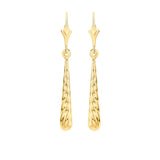 9K Yellow Gold 30mm Drop Earrings