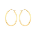 9K Yellow Gold 23mm X 30mm Oval Hoop Creole Earrings