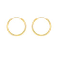 9K Yellow Gold Hollow-Tube 22.5mm Hoop Earrings
