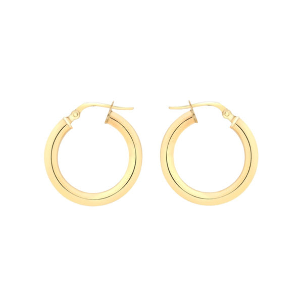 9K Yellow Gold 20mm Creole Hoop Earrings